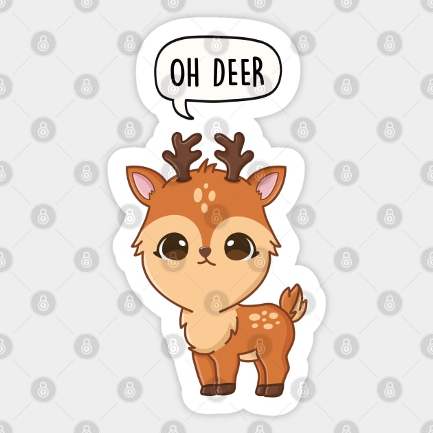 Oh Deer Sticker by LEFD Designs